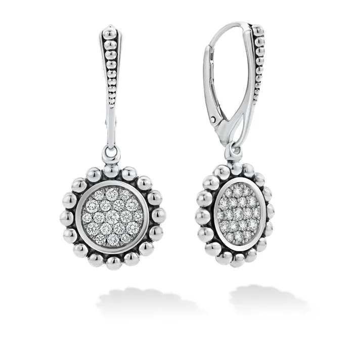 LAGOS Earrings Caviar Spark Small Caviar Circle Diamond Drop Earrings