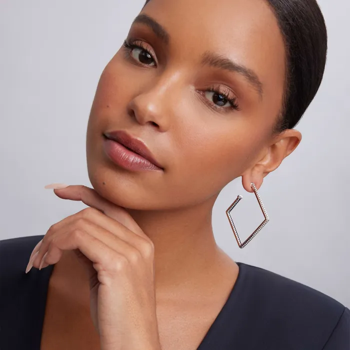 LAGOS Earrings | Signature Caviar Square Caviar Hoop Earrings