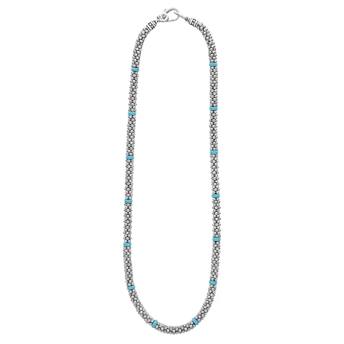 LAGOS Necklaces | Blue Caviar Ceramic Single Bead Station Caviar Necklace