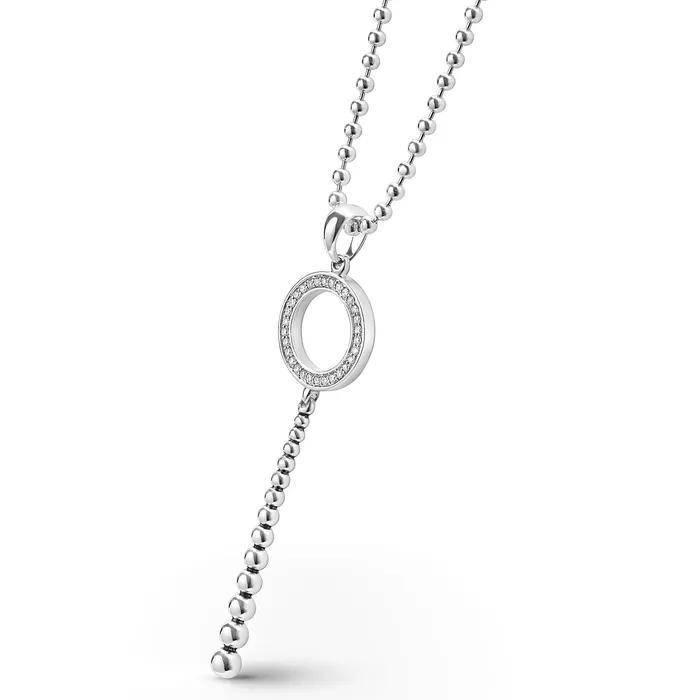 LAGOS Necklaces | Caviar Spark Drop Circle Diamond Pendant Necklace