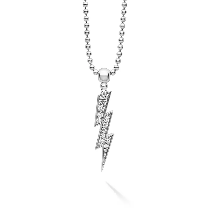 LAGOS Necklaces Caviar Spark Large Lightning Bolt Diamond Pendant Necklace