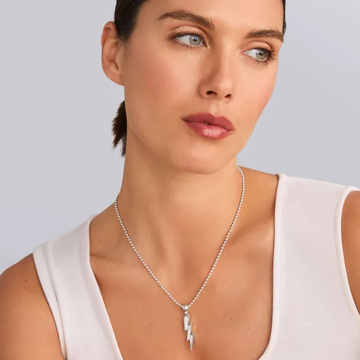 LAGOS Necklaces | Caviar Spark Large Lightning Bolt Diamond Pendant Necklace