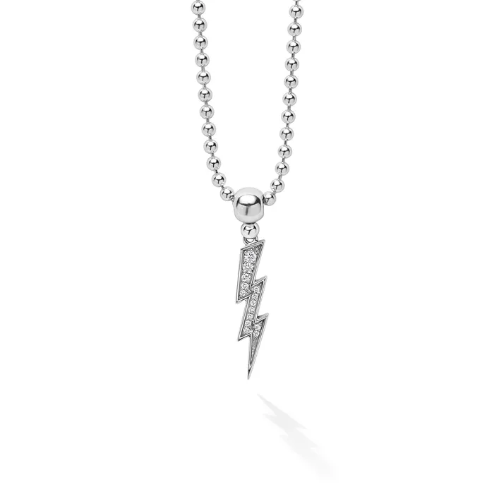 LAGOS Necklaces Caviar Spark Lightning Bolt Diamond Pendant Necklace