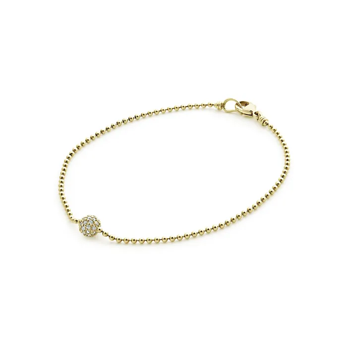 LAGOS Pre-Styled Sets | Caviar Gold 18K Gold Diamond Sphere Bracelet