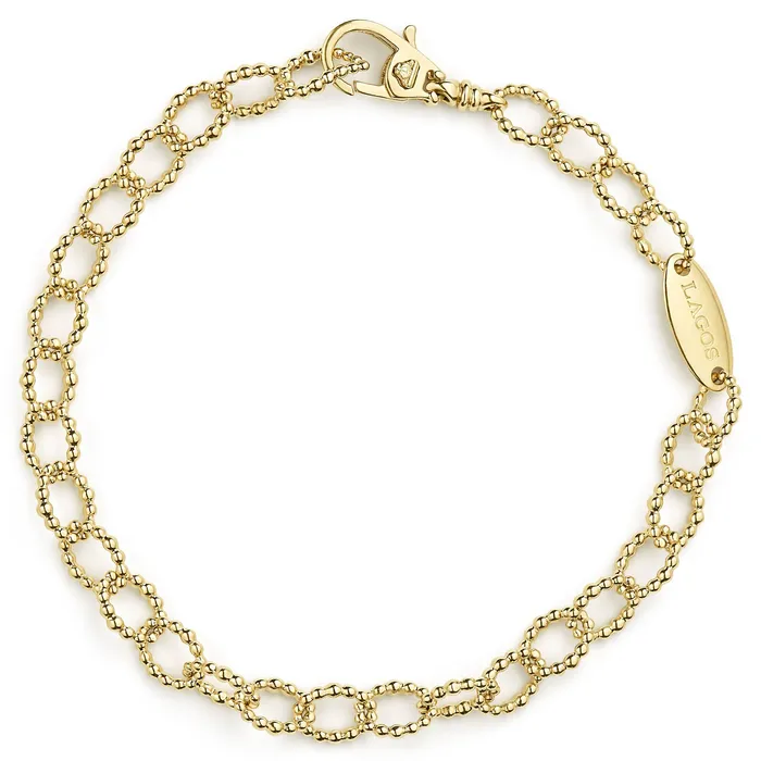 LAGOS Pre-Styled Sets Caviar Gold 18K Gold Small Link Bracelet