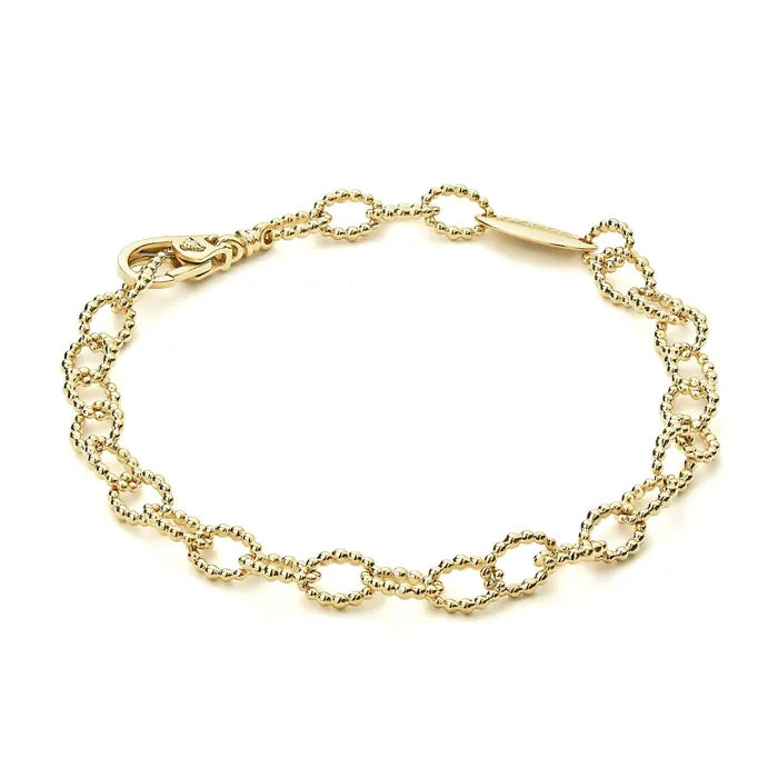 LAGOS Pre-Styled Sets | Caviar Gold 18K Gold Small Link Bracelet