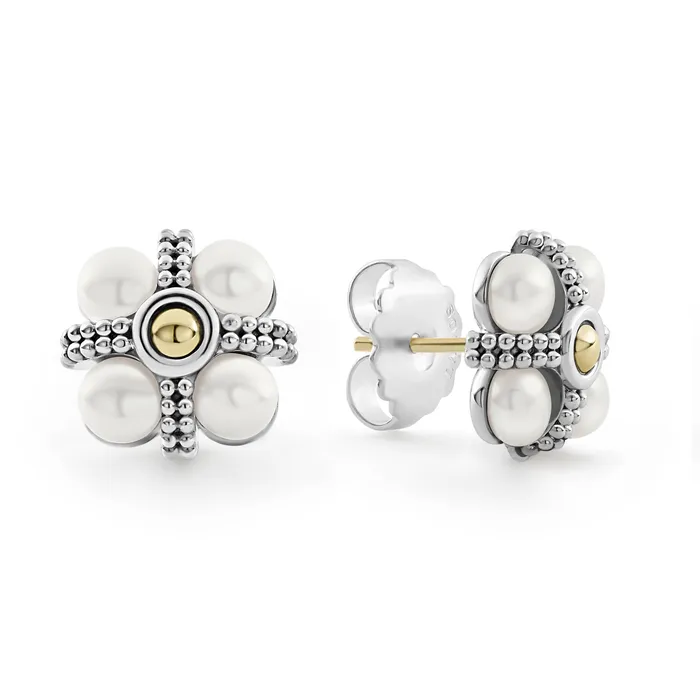 Luna Caviar Pearl Stud Earrings | LAGOS Earrings