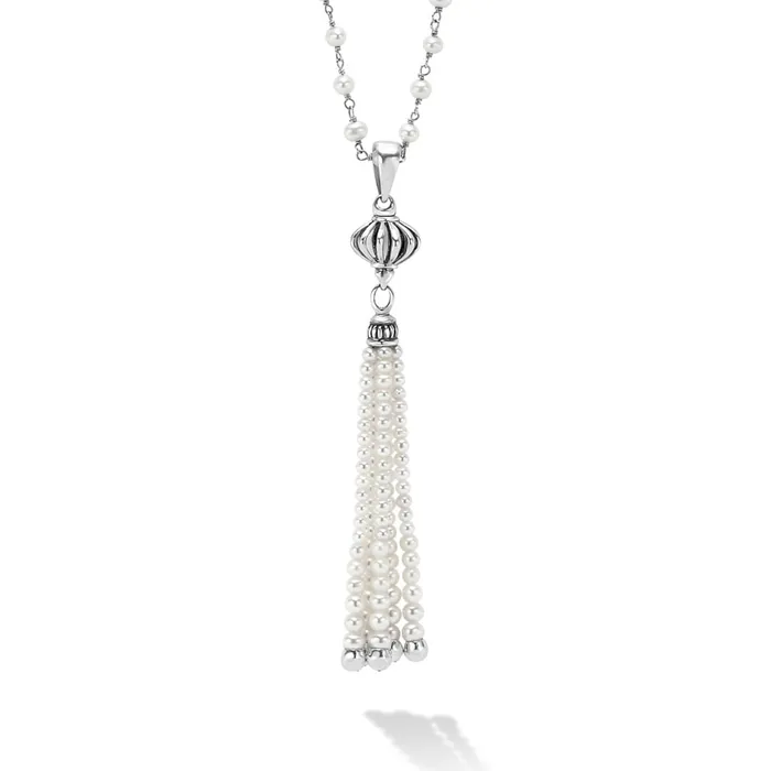 Luna Pearl Tassel Pendant Necklace LAGOS Necklaces