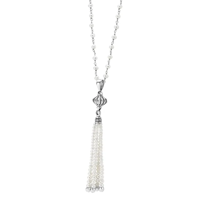 Luna Pearl Tassel Pendant Necklace | LAGOS Necklaces