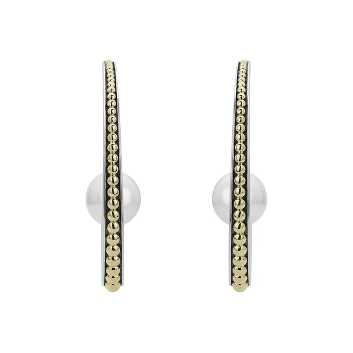 Luna Statement Pearl Hoop Earrings | LAGOS Earrings