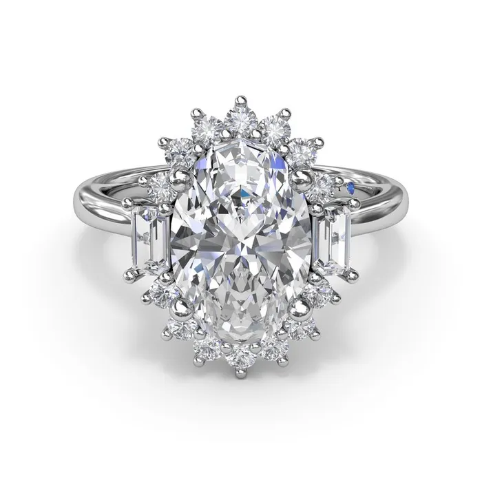 Modern Edge Diamond Engagement Ring | FANA Rings