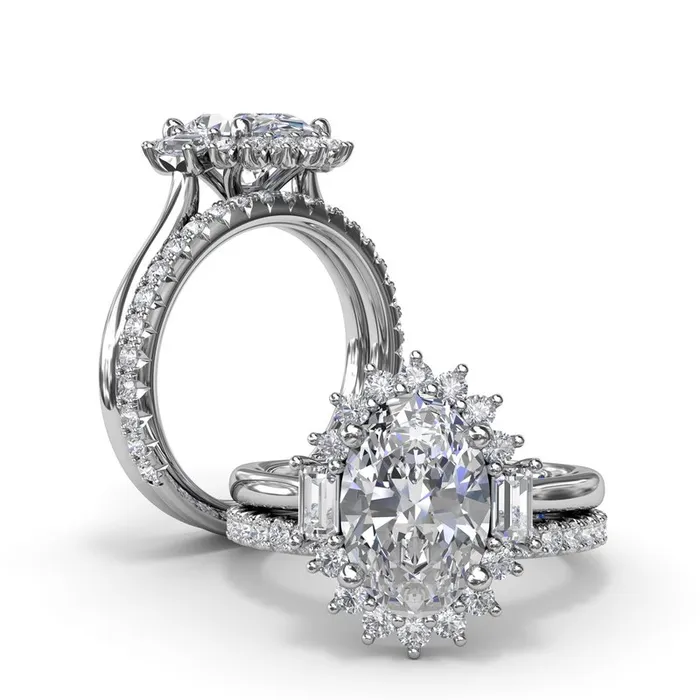 Modern Edge Diamond Engagement Ring | FANA Rings