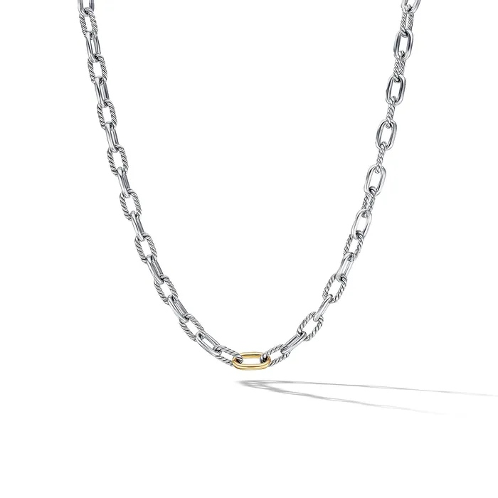 Necklaces David Yurman DY Madison® Chain Necklace in Sterling Silver with 18K Yellow Gold 8.5mm