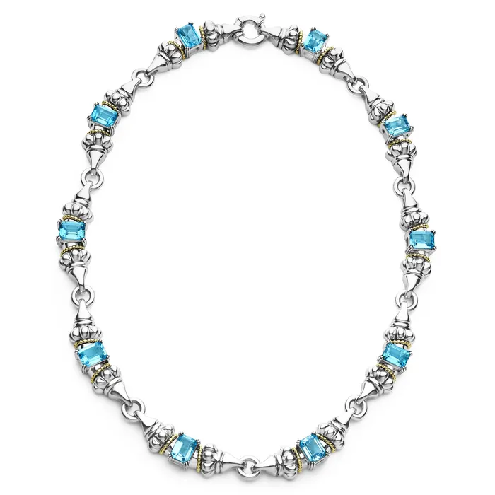 Necklaces | LAGOS Glacier Swiss Blue Topaz Caviar Necklace