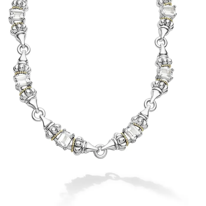 Necklaces LAGOS Glacier White Topaz Caviar Necklace