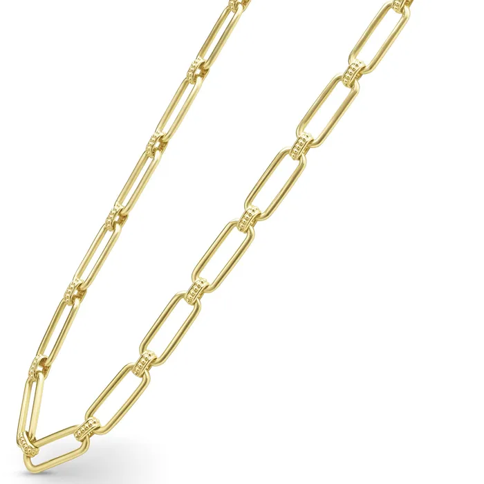 Necklaces | Signature Caviar 18K Gold Petite Link Necklace - LAGOS