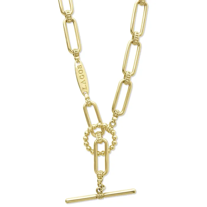 Necklaces | Signature Caviar 18K Gold Petite Link Necklace - LAGOS