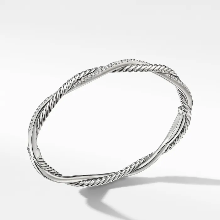 Petite Infinity Bracelet in Sterling Silver with Diamonds 4.4mm David Yurman Bracelets