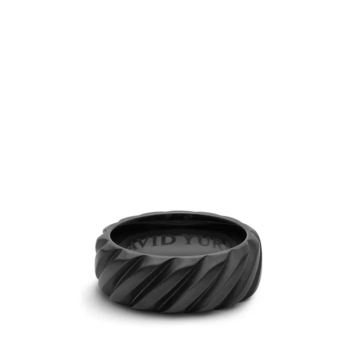 Rings David Yurman Modern Cable Band Ring in Black Titanium 9mm