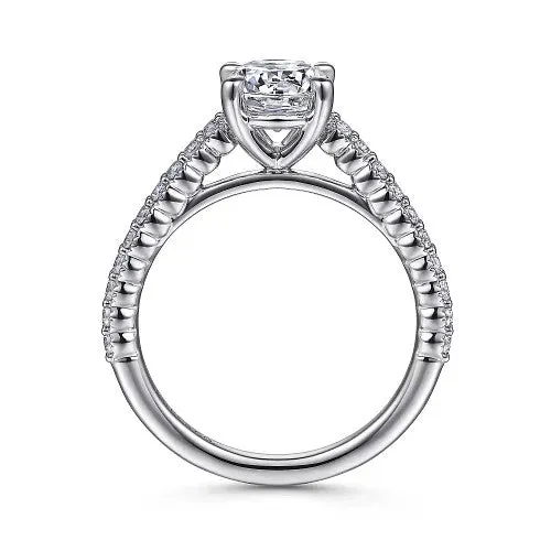 Rings | Emberlyn - 14K White Gold Round Diamond Engagement Ring (Setting Only) - GABRIEL & CO.