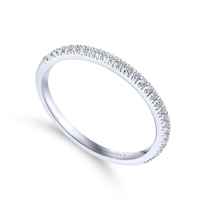 Rings | GABRIEL & CO. 14K White Gold Matching Wedding Band