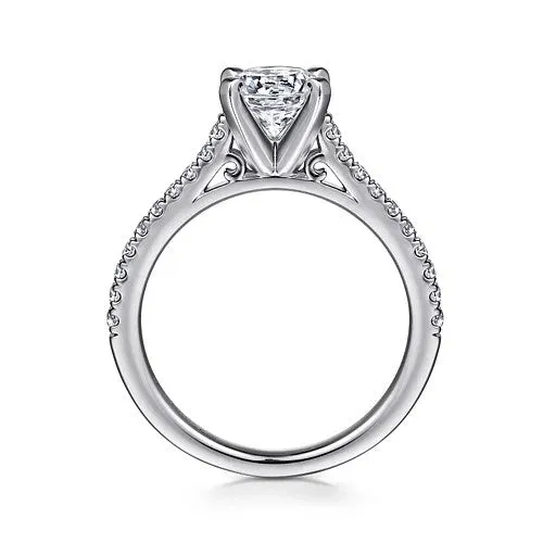 Rings | GABRIEL & CO. 14K White Gold Round Diamond Engagement Ring