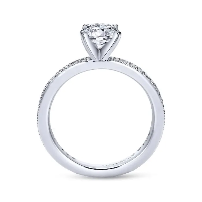 Rings | White Gold Diamond Semi Mount Engagement Ring - GABRIEL & CO.