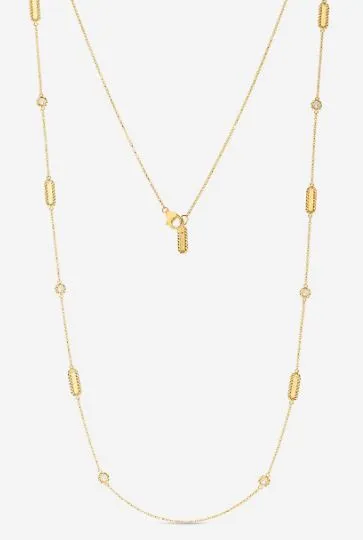 ROBERTO COIN Necklaces 18k Yellow Gold Diamond Station Necklace