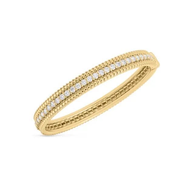 ROBERTO COIN Pre-Styled Sets 18K YELLOW GOLD SIENA DIAMOND 1 ROW BANGLE