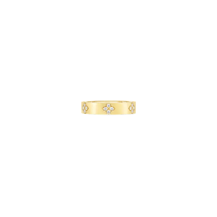 ROBERTO COIN Rings 18K GOLD LOVE IN VERONA NARROW DIAMOND ACCENT RING