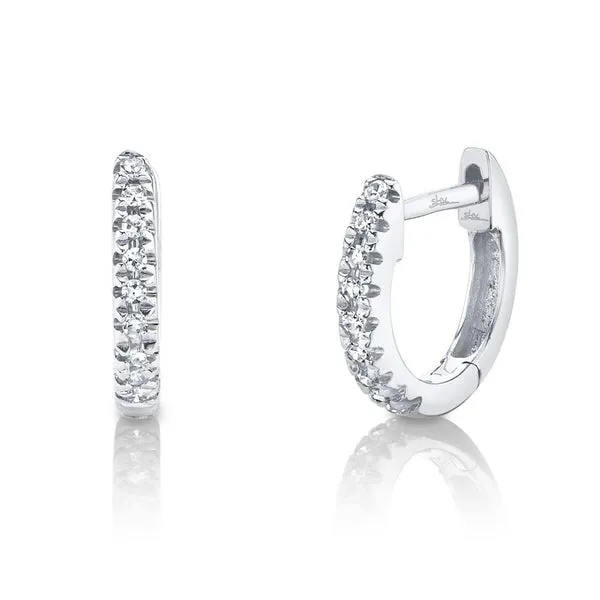 SHY CREATIONS 0.04CT DIAMOND MINI HUGGIE EARRING Earrings