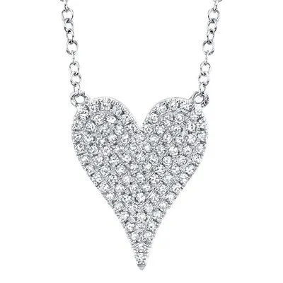 SHY CREATIONS 0.21CT DIAMOND PAVE HEART NECKLACE Necklaces