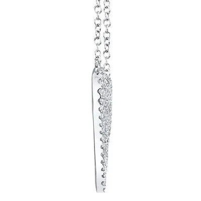 SHY CREATIONS 0.21CT DIAMOND PAVE HEART NECKLACE | Necklaces