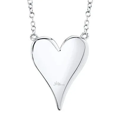 SHY CREATIONS 0.21CT DIAMOND PAVE HEART NECKLACE | Necklaces