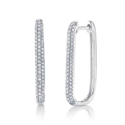 SHY CREATIONS 0.41CT DIAMOND OVAL HOOP EARRING Earrings