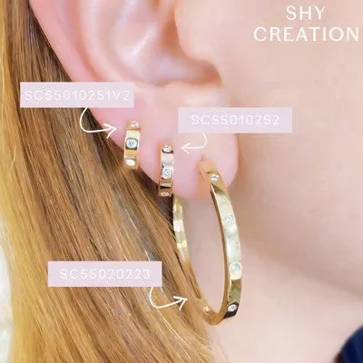 SHY CREATIONS Earrings | 0.19CT DIAMOND HOOP EARRING