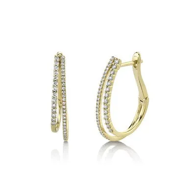 SHY CREATIONS Earrings 0.44CT DIAMOND HOOP EARRING