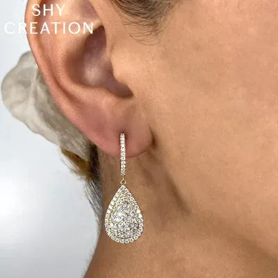 SHY CREATIONS Earrings | 2.18CT DIAMOND PEAR EARRING