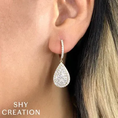 SHY CREATIONS Earrings | 2.18CT DIAMOND PEAR EARRING