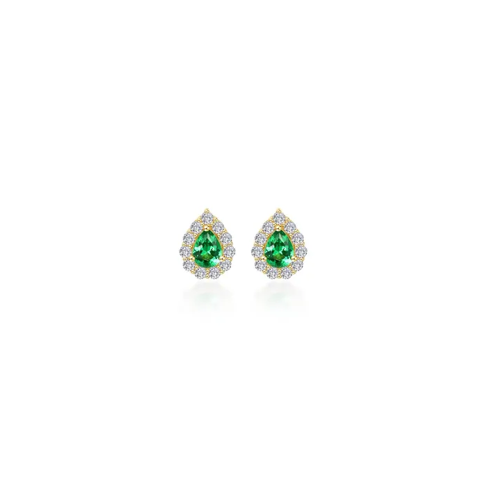 0.72 CTW Pear-shaped Halo Stud Earrings Lafonn Earrings