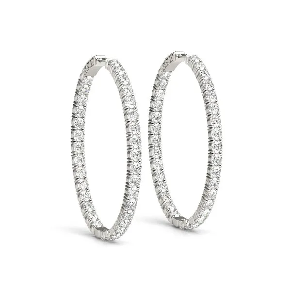 1.2 INCH 4 PRONG OVAL HOOP | Overnight Mountings Lab Earrings