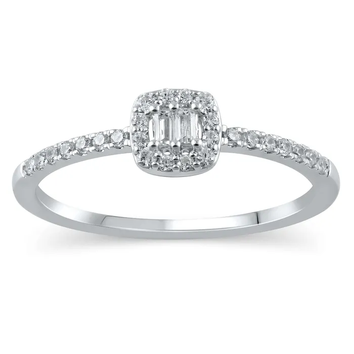 10KW .20 CTTW DIAMOND HALO RING I-I1 JASANI USA Rings