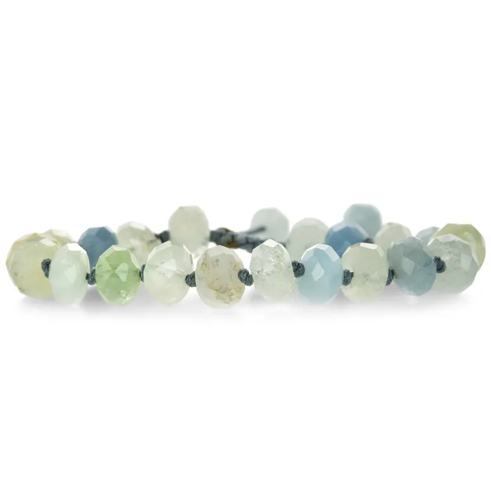 10mm Faceted Multicolored Aquamarine Bracelet Joseph Brooks Bracelets