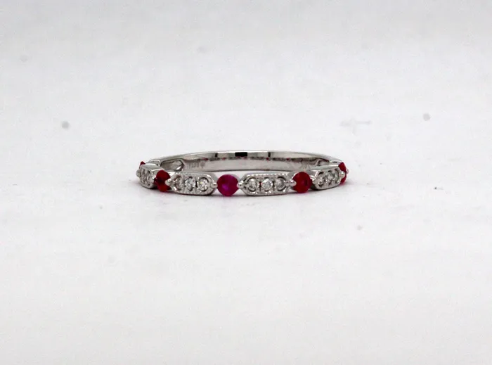 14KW .25 Cttw Ruby and .10 Cttw Diamond Ring ROYAL JEWELRY MFG. INC Rings