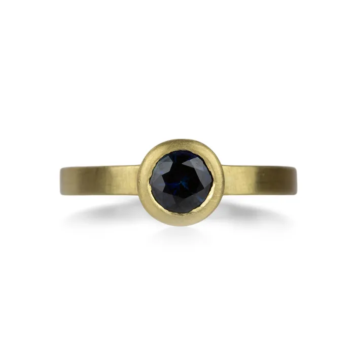 18k Dark Blue Sapphire Callista Ring Marian Maurer Rings