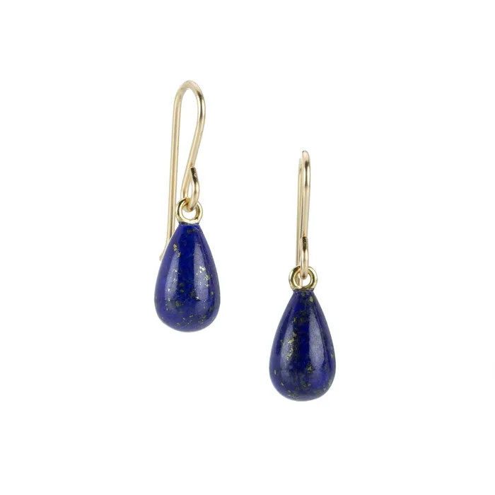 18k Lapis Teardrop Earrings Maria Beaulieu Earrings