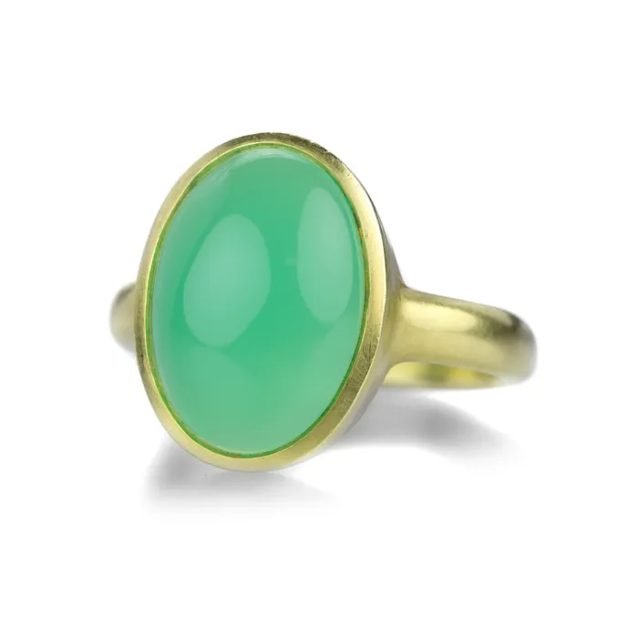 18k Oval Chrysoprase Ring Maria Beaulieu Rings