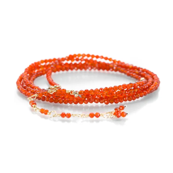 18k Red Carnelian Wrap Bracelet - 34 Anne Sportun Bracelets