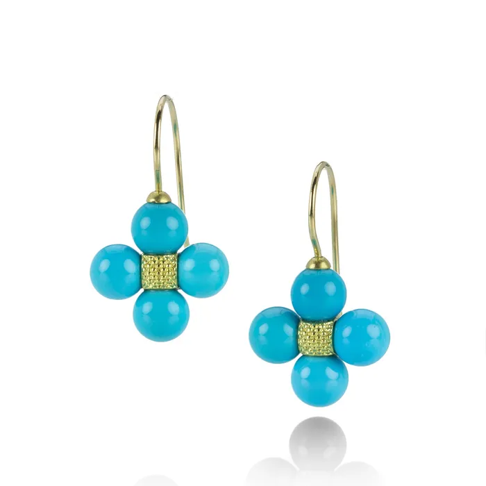 18k Turquoise Sequence Drop Earrings Paul Morelli Earrings