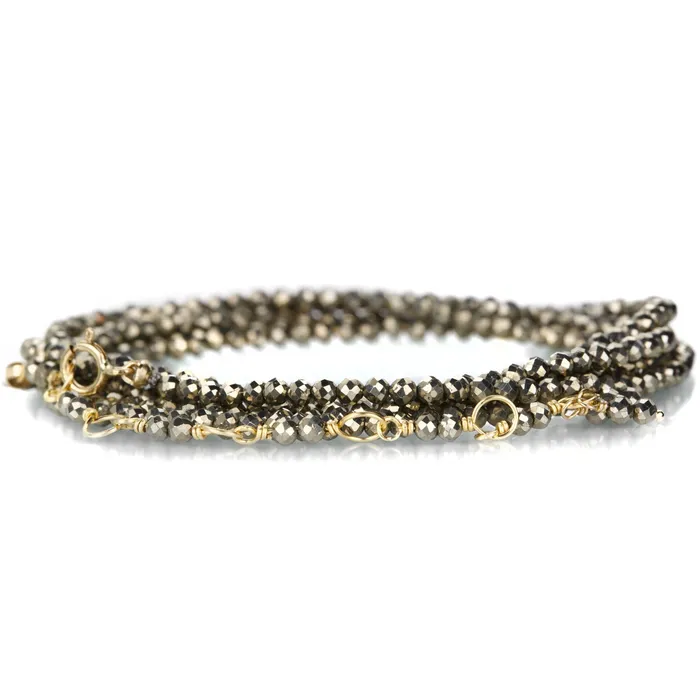 18k Yellow Gold Pyrite Wrap Bracelet - 34 Anne Sportun Bracelets